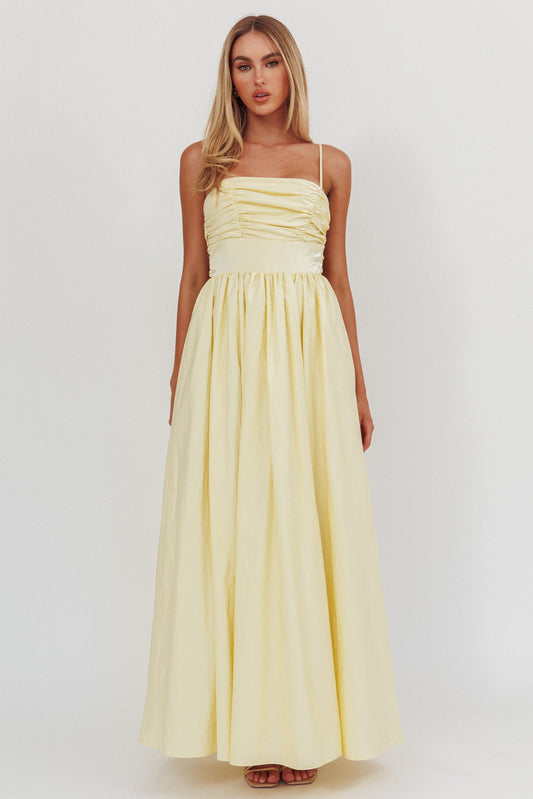 Love Songs Back Bow Maxi Dress Butter
