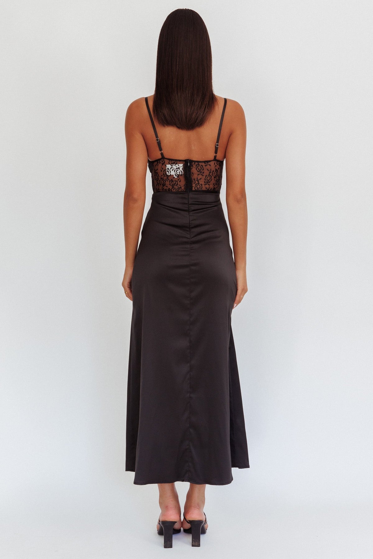 Wyatt Lace Twish Bust Maxi Dress Black