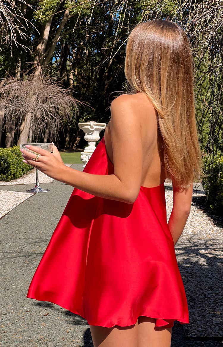 Sympathy Red Halter Neck Mini Dress
