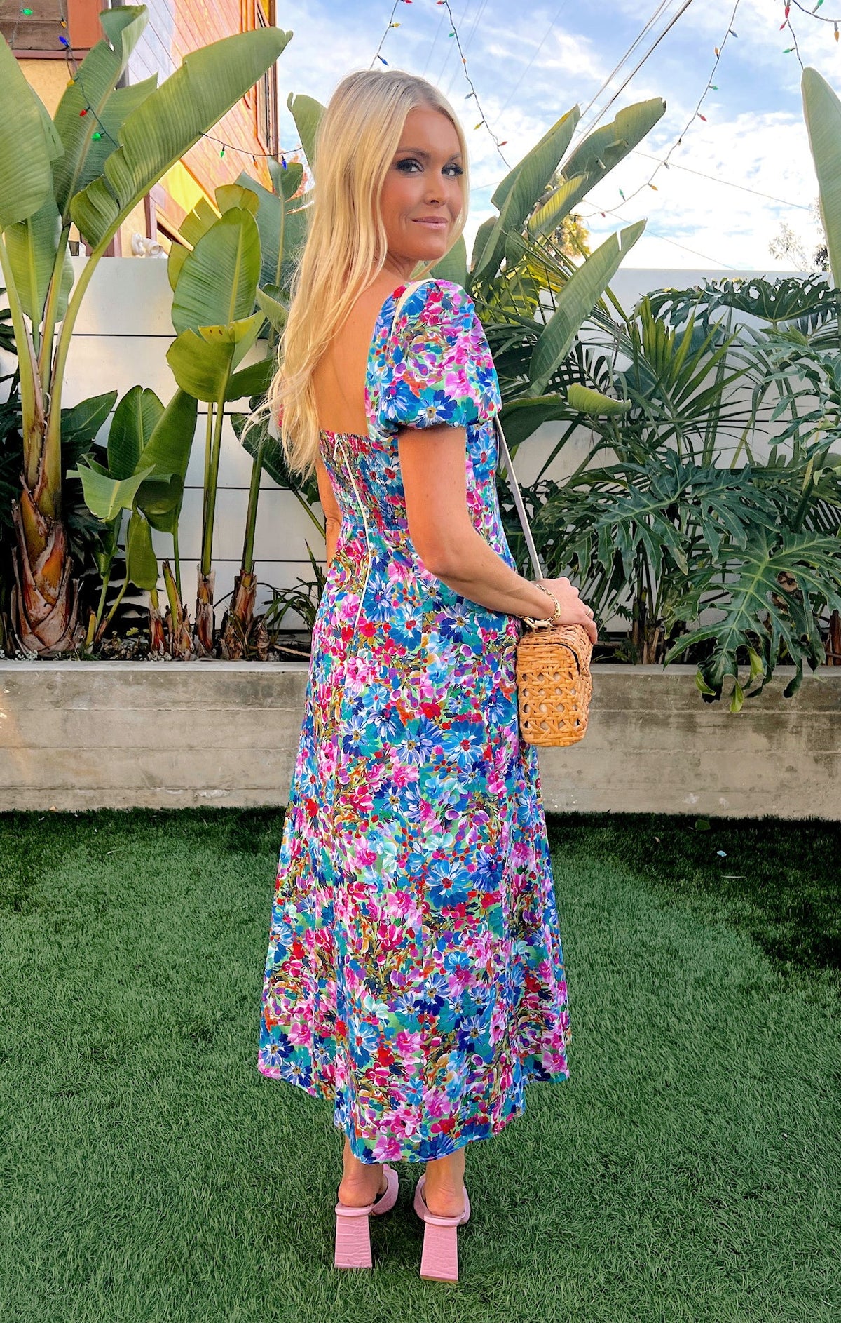 Mia Midi Dress ~ Painterly Meadows