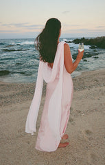 Maya Midi Dress ~ Powder Pink Luxe Satin