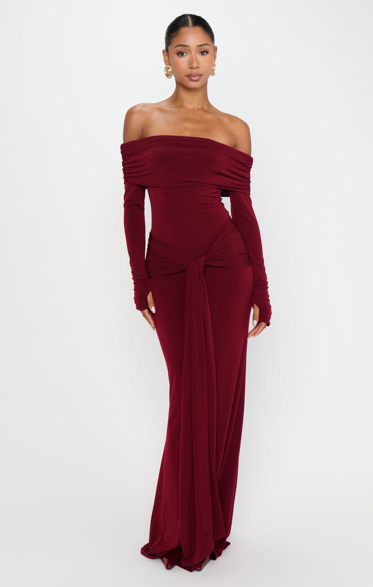 Vanessa Maxi Dress ~ Cabernet Red
