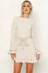 Follow My Lead Dress Beige
