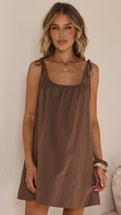 Maylie Mini Dress - Brown