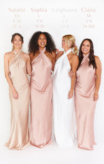 Jasmine Halter Maxi Dress ~ Dusty Purple Luxe Satin