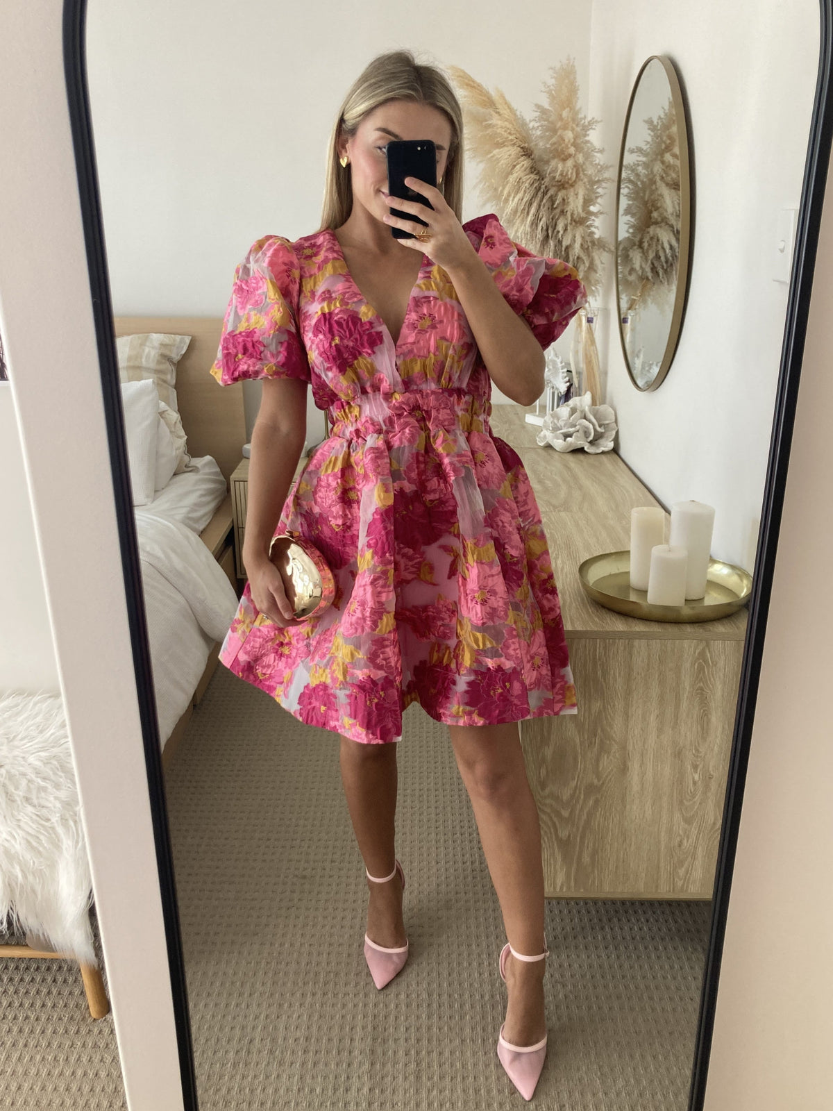 Abel Mini Dress - Pink