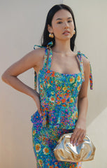 Pauline Peplum Dress ~ Painterly Petals