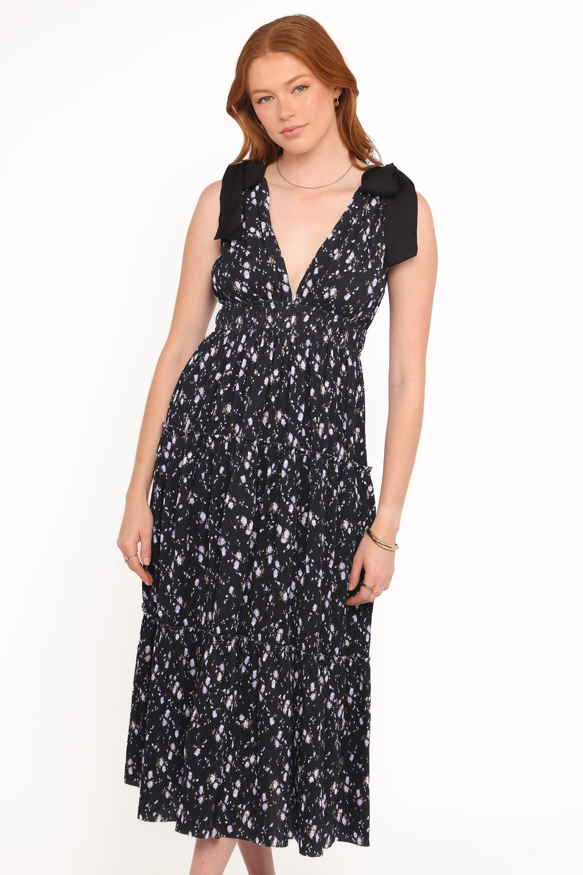 Adeline Maxi Dress - Black Floral