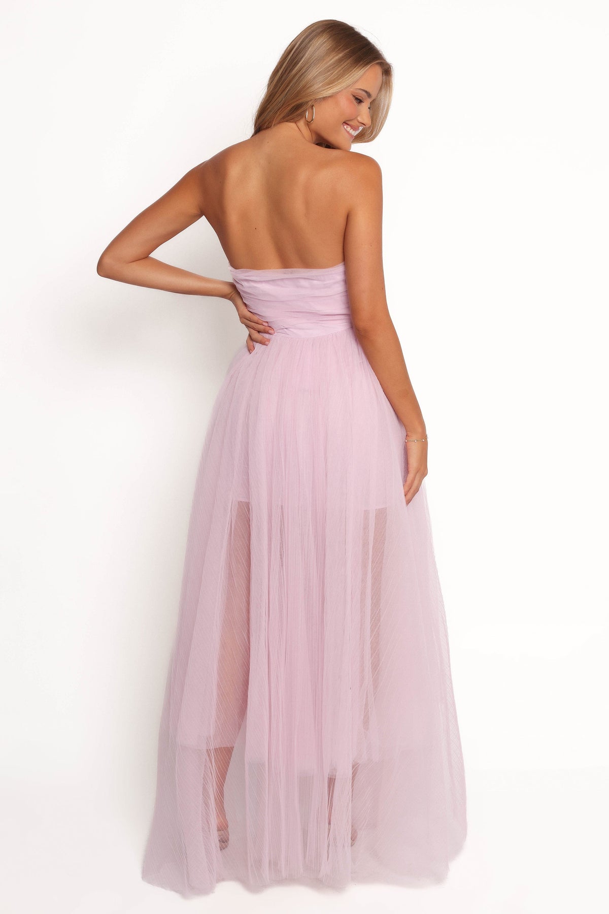 Anabella Strapless Maxi Dress - Pale Pink