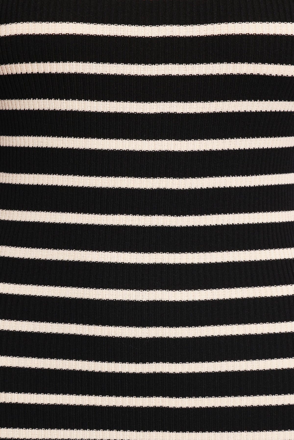 Arabella Knit Dress - Black Beige Stripe