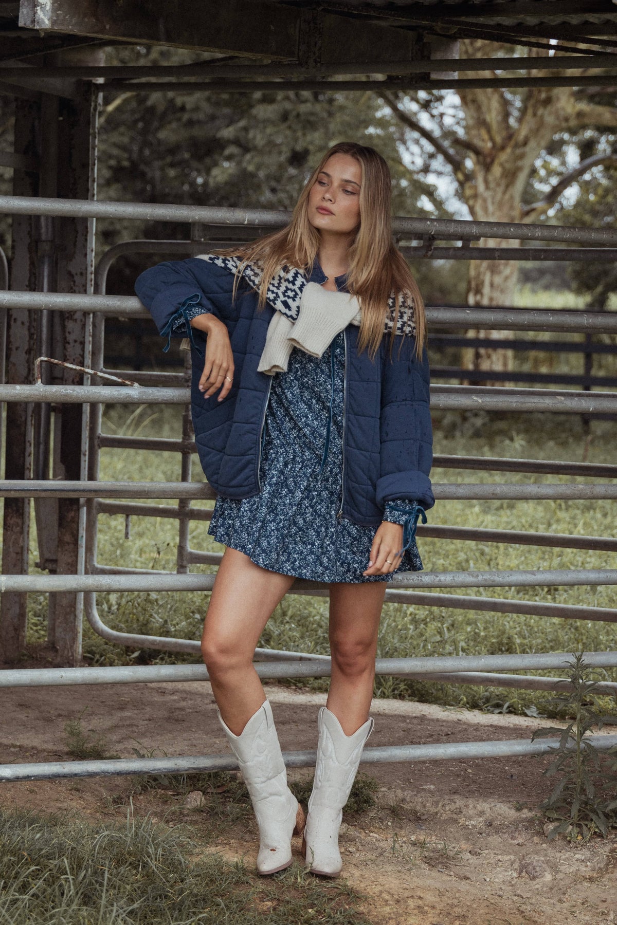 Brooklyn Mini Dress - Blue Floral
