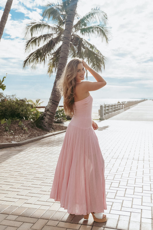 Cadenza Strapless Maxi Dress - Pink