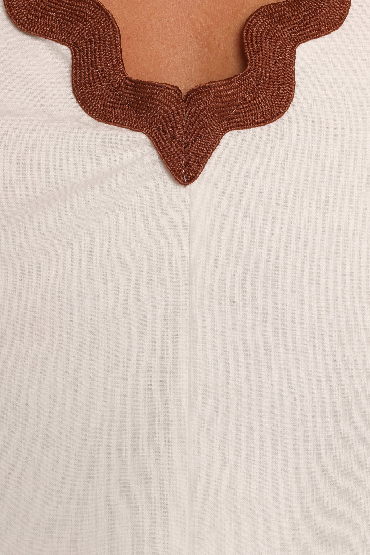 Calliope Mini Dress - White Tan