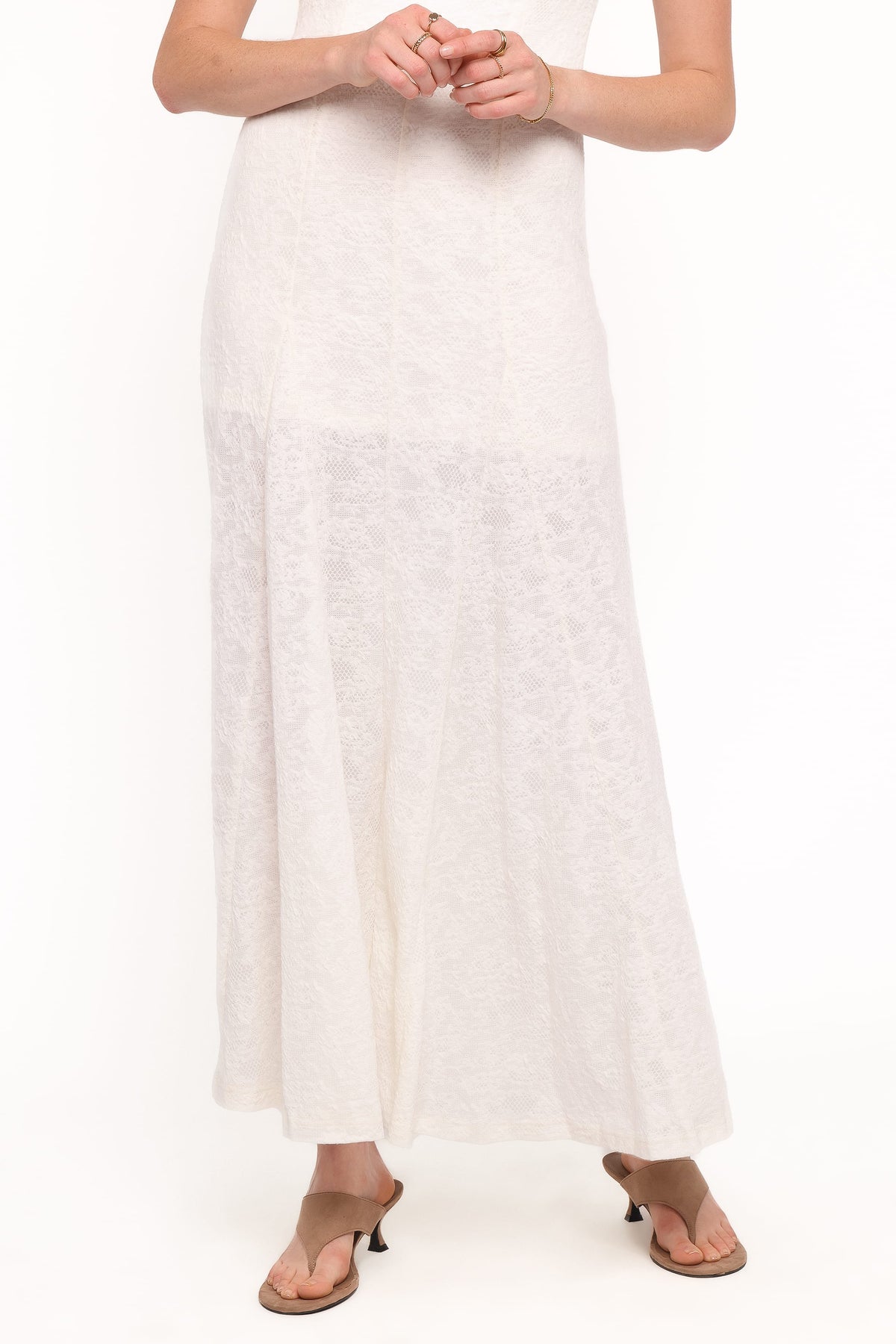 Constance Lace Maxi Dress - White