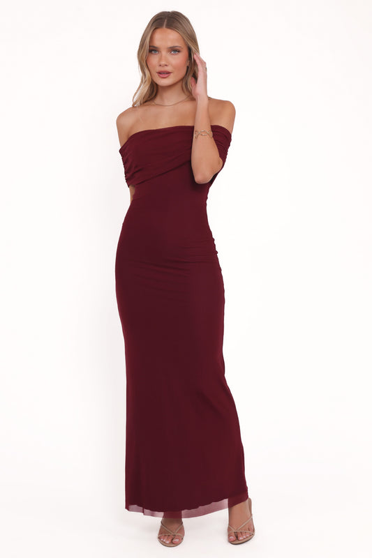 Desirae Maxi Dress - Burgundy
