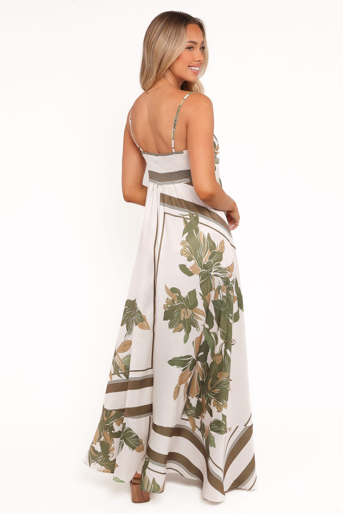 Elanor Maxi Dress - Olive Print