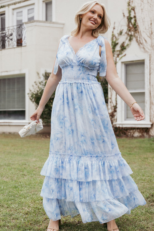 Fionna Maxi Dress - Blue Floral