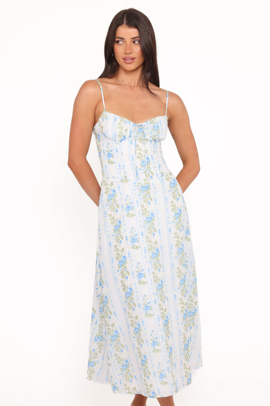 Florencia Midi Dress - Blue Floral