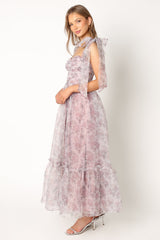 Floret Midi Dress - Dark Purple