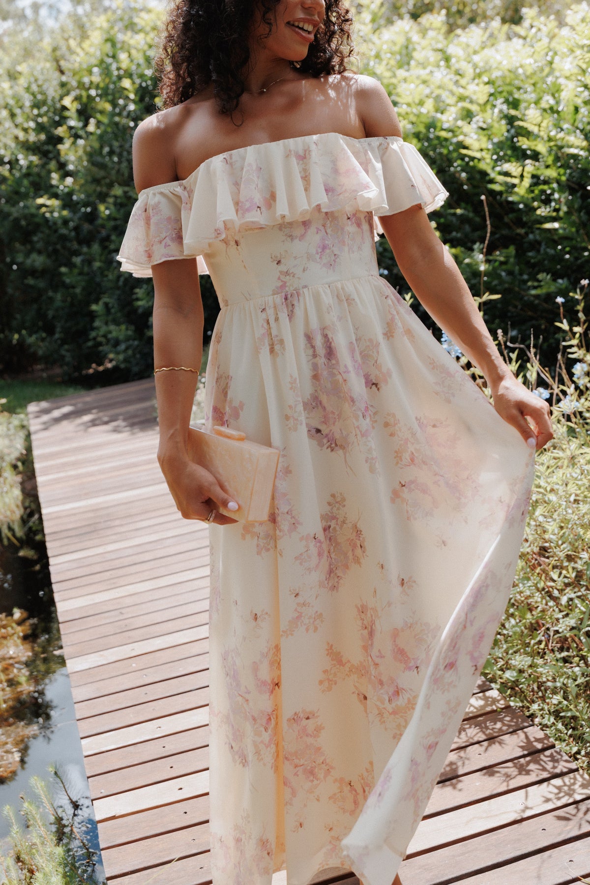 Jemira Maxi Dress - Lavender Floral