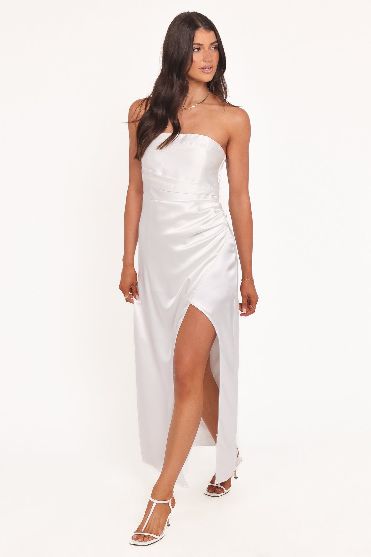 Kara Strapless Maxi Dress - White