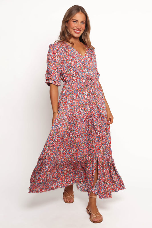 Kelda Dress - Blue Ditsy Floral