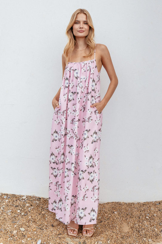 Lumina Maxi Dress - Pink Floral