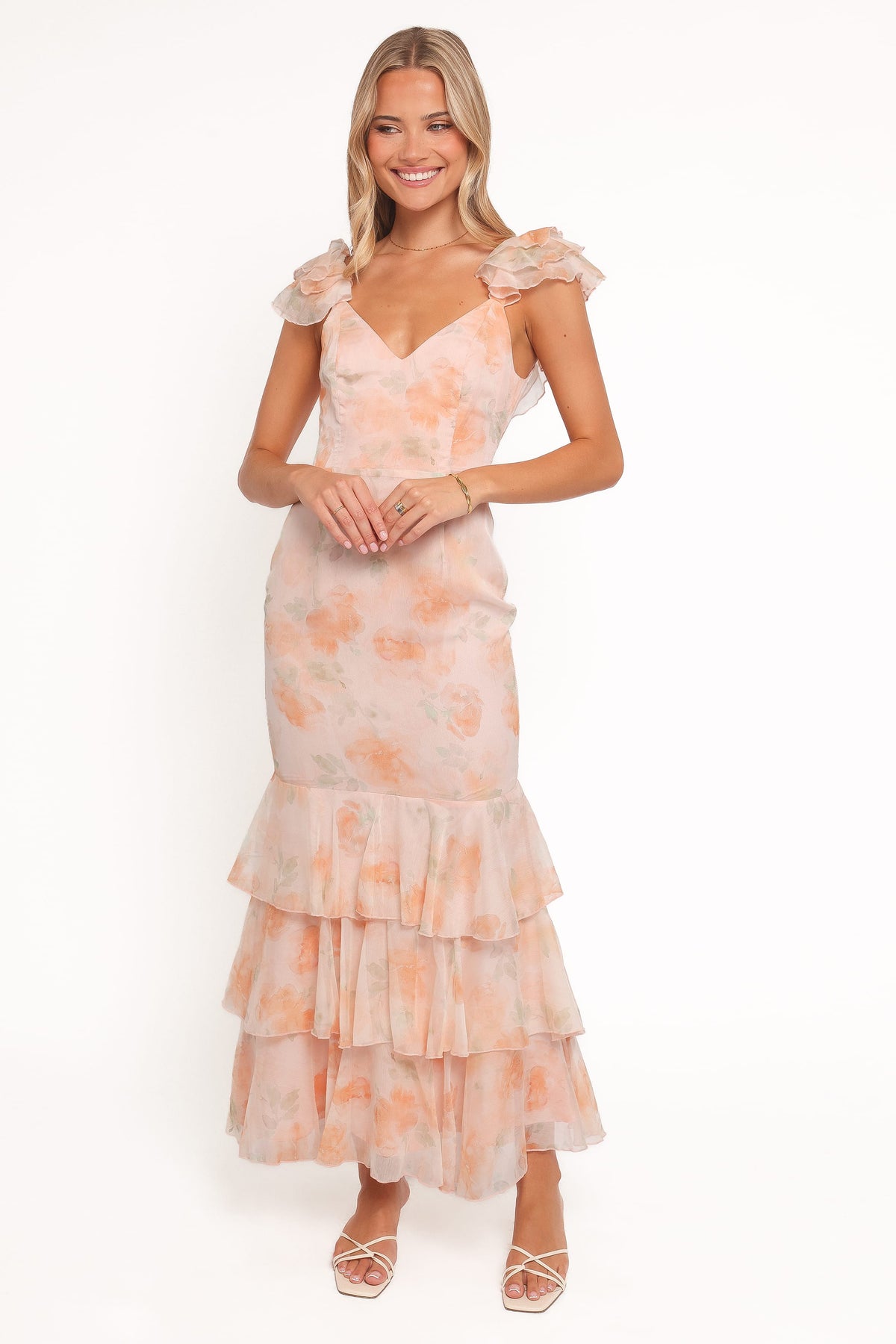 Lydia Maxi Dress - Pink Floral