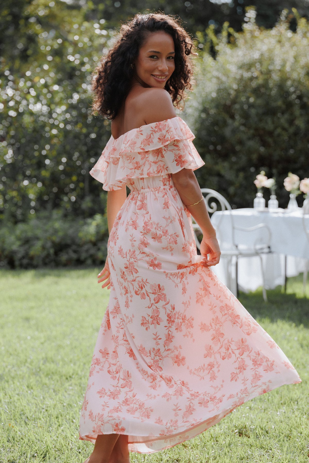 Majesty Maxi Dress - Rose Pink Floral