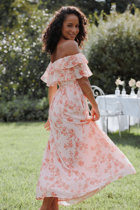 Majesty Maxi Dress - Rose Pink Floral