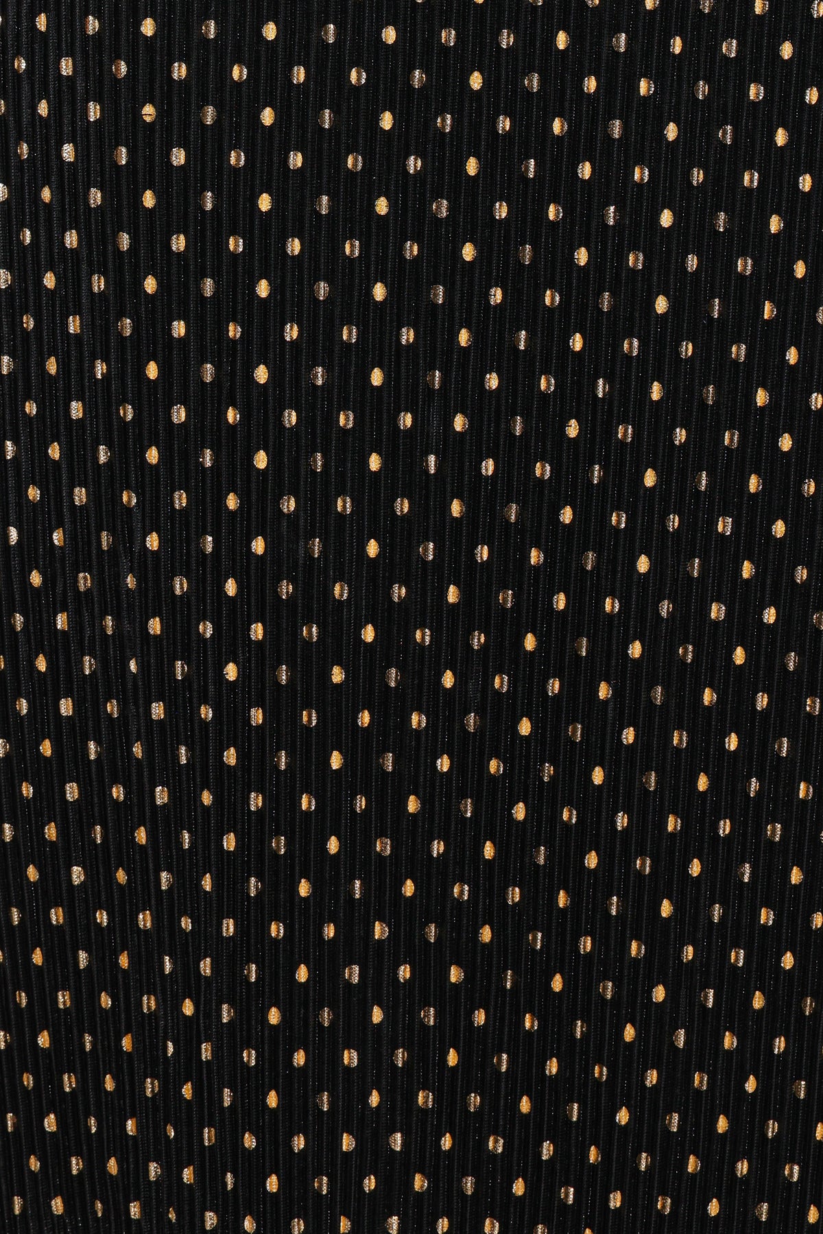 Melody Plisse Halter Maxi Dress - Black/Gold Polka Dot