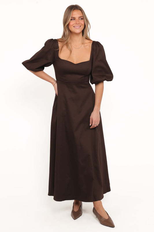 Merlena Maxi Dress - Chocolate