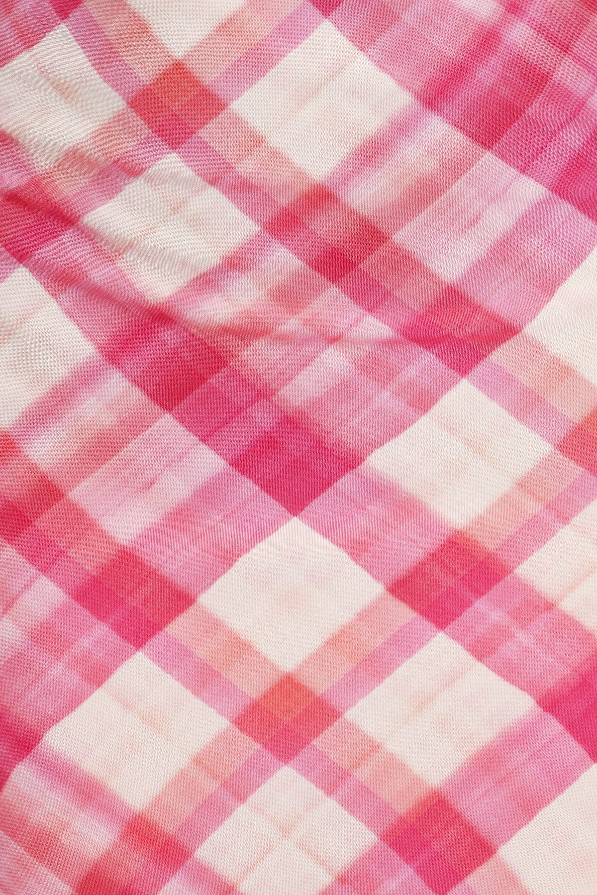 Morghan Midi Dress - Pink Check