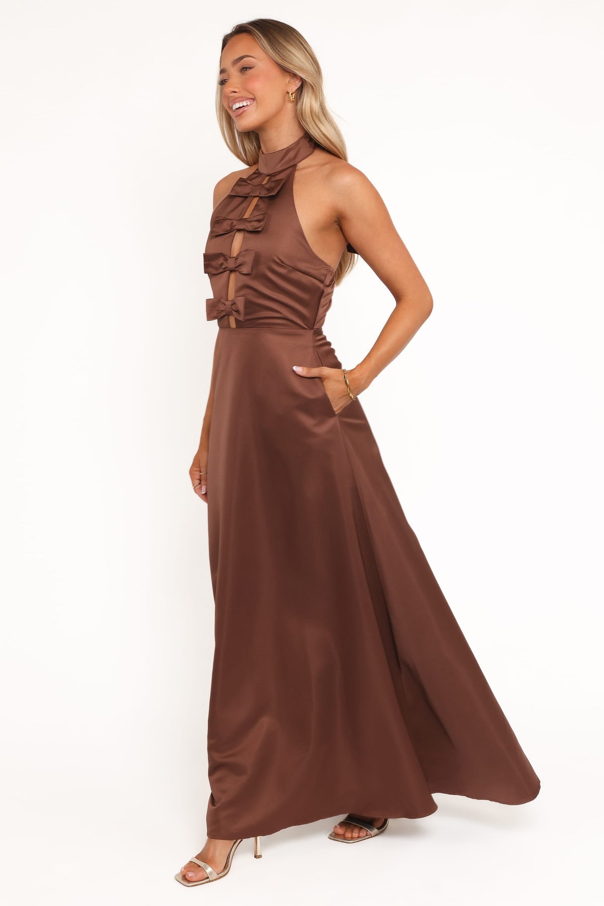Norva Maxi Dress - Brown