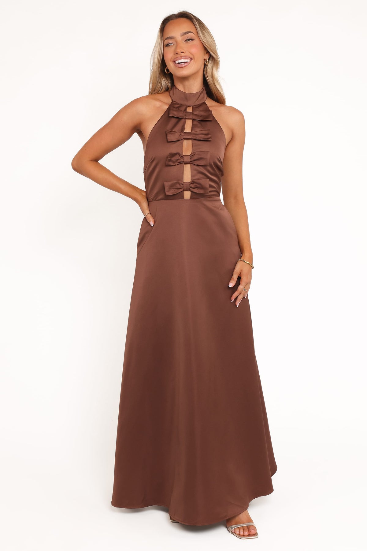 Norva Maxi Dress - Brown