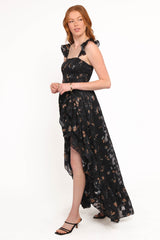 Orielle Maxi Dress - Black/Beige Floral