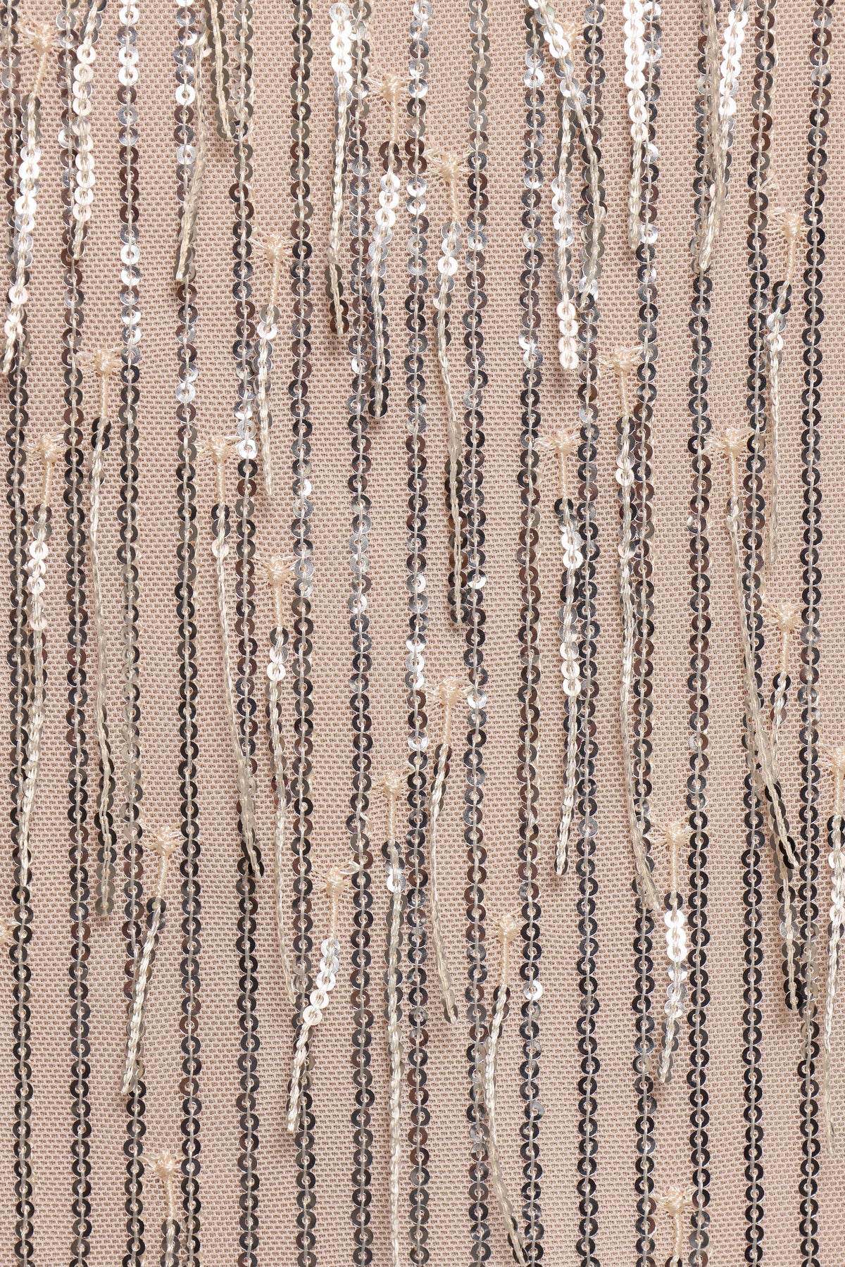 Serena Sequin Mini Dress - Nude/Silver