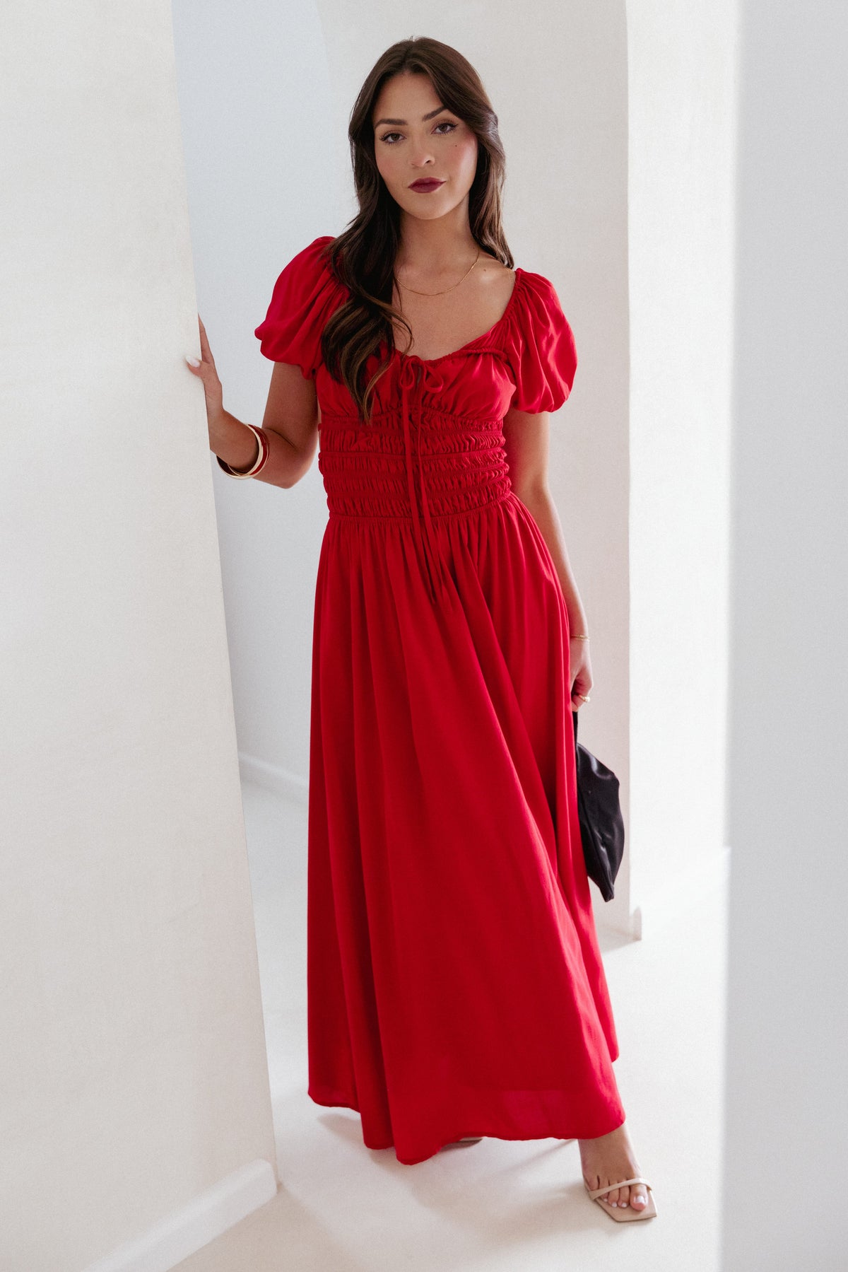 Theodora Maxi Dress - Red