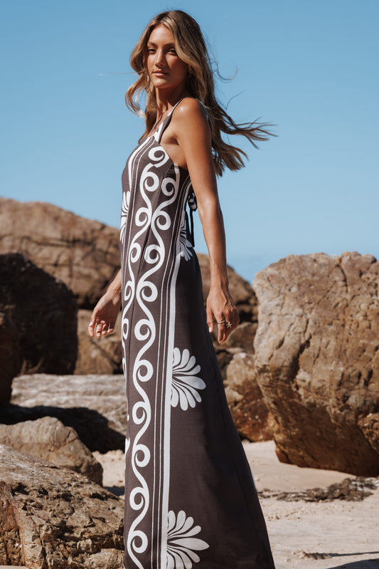 Valeria Maxi Dress - Espresso