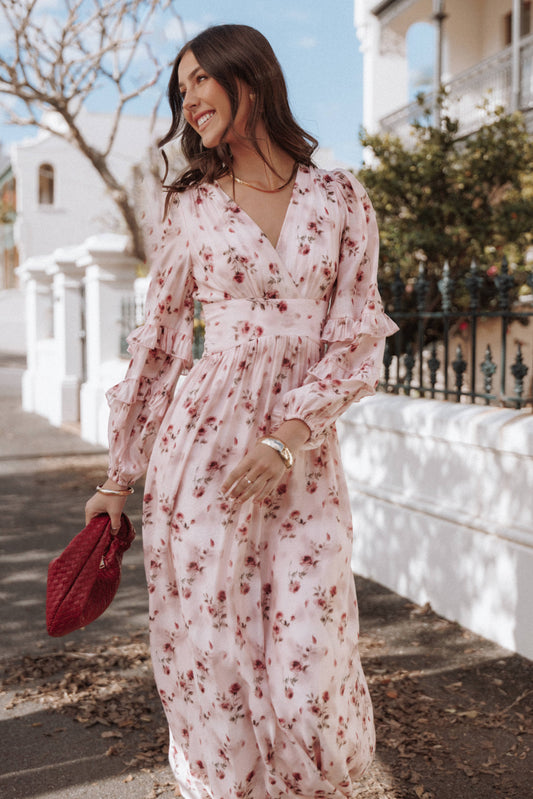 Vayla Maxi Dress - Pink Rose