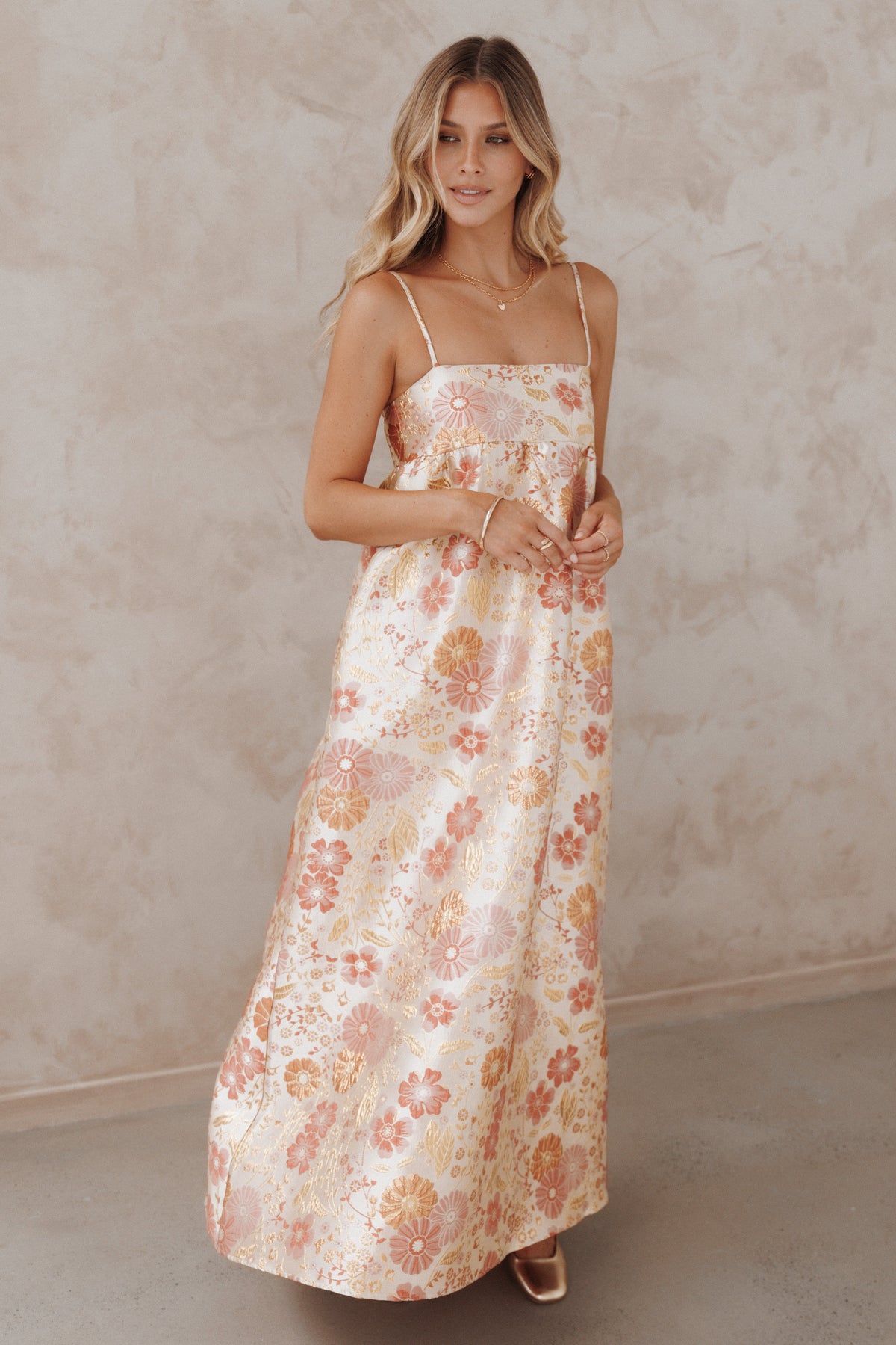 Yasmine Maxi Dress - Pink Floral