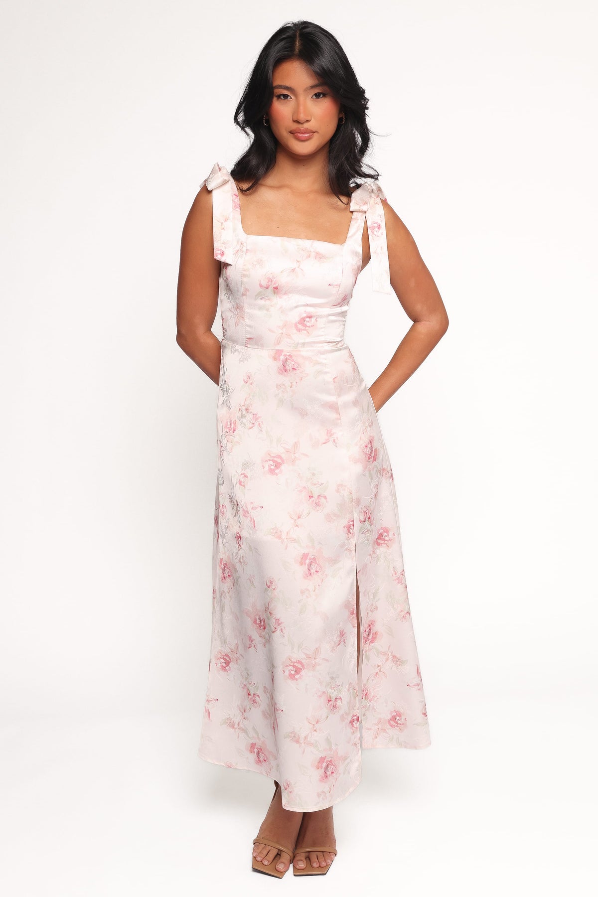 Zane Midi Dress - Pink Floral