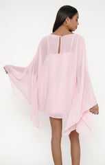 Olsen Mini Dress ~ Powder Pink Chiffon